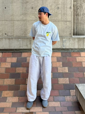 「HUF（ハフ）のアイテム（キャップ）」を使った、HUF JAPANさん（メンズ・171cm）の春コーディネート