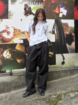 「HUF（ハフ）のアイテム」を使った、HUF JAPANさん（レディース・170cm）の春コーディネート