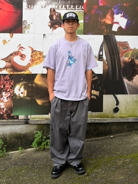 「HUF（ハフ）のアイテム」を使った、HUF JAPANさん（メンズ・168cm）の夏コーディネート