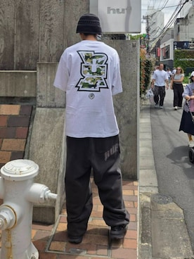 「HUF（ハフ）のアイテム」を使った、HUF JAPANさん（メンズ・173cm）の夏コーディネート