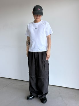 「HUF（ハフ）のアイテム（キャップ）」を使った、HUF JAPANさん（メンズ・165cm）の春コーディネート