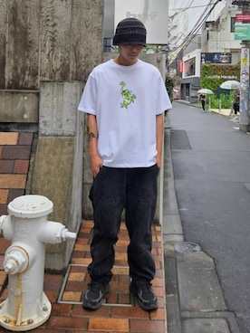 「HUF（ハフ）のアイテム」を使った、HUF JAPANさん（メンズ・173cm）の夏コーディネート
