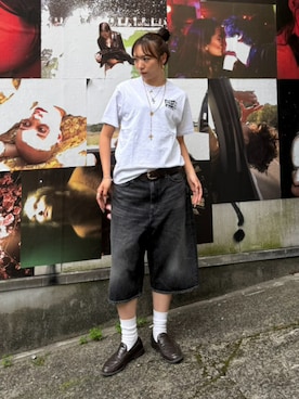 「HUF（ハフ）のアイテム」を使った、HUF JAPANさん（レディース・170cm）の春コーディネート