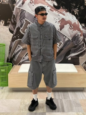 「HUF（ハフ）のアイテム」を使った、HUF JAPANさん（メンズ・170cm）の夏コーディネート