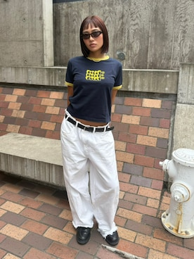 「HUF（ハフ）のアイテム」を使った、HUF JAPANさん（レディース・163cm）の夏コーディネート