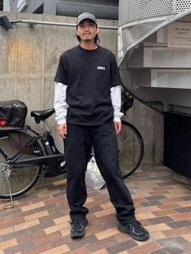 「HUF（ハフ）のアイテム（トップス）」を使った、HUF JAPANさん（メンズ・173cm）の春コーディネート