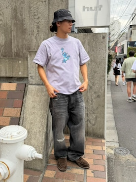 「HUF（ハフ）のアイテム」を使った、HUF JAPANさん（メンズ・172cm）の夏コーディネート