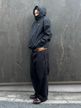 「HUF（ハフ）のアイテム」を使った、HUF JAPANさん（メンズ・171cm）の冬コーディネート