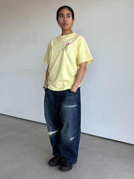 「HUF（ハフ）のアイテム」を使った、HUF JAPANさん（レディース・157cm）の春コーディネート