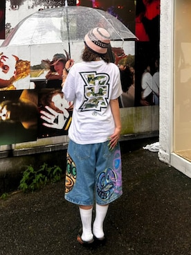 「HUF（ハフ）のアイテム」を使った、HUF JAPANさん（レディース・150cm）の夏コーディネート