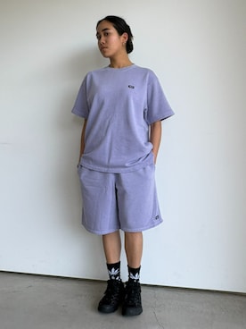 「HUF（ハフ）のアイテム」を使った、HUF JAPANさん（レディース・157cm）の春コーディネート