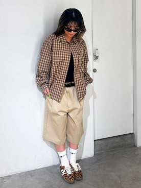 「HUF（ハフ）のアイテム」を使った、HUF JAPANさん（レディース・150cm）の夏コーディネート