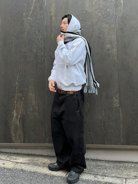 「HUF（ハフ）のアイテム」を使った、HUF JAPANさん（メンズ・171cm）の冬コーディネート