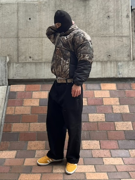 「HUF（ハフ）のアイテム」を使った、HUF JAPANさん（メンズ・171cm）の冬コーディネート