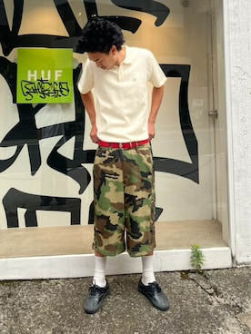 「HUF（ハフ）のアイテム」を使った、HUF JAPANさん（メンズ・175cm）の夏コーディネート