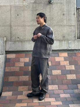 「HUF（ハフ）のアイテム」を使った、HUF JAPANさん（メンズ・171cm）の冬コーディネート