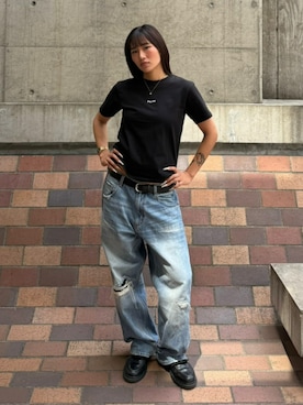 「HUF（ハフ）のアイテム」を使った、HUF JAPANさん（レディース・163cm）の春コーディネート