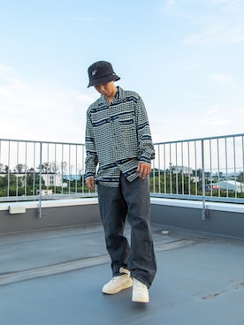 「HUF（ハフ）のアイテム（帽子）」を使った、HUF JAPANさん（メンズ・165cm）の夏コーディネート