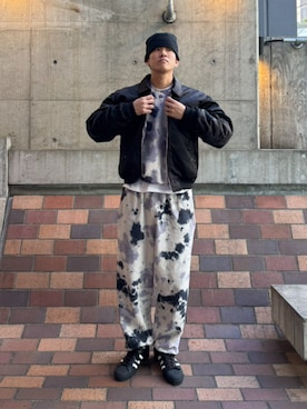 「アイテム（スウェット）」を使った、HUF JAPANさん（メンズ・180cm）の冬コーディネート