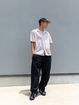 「HUF（ハフ）のアイテム（キャップ）」を使った、HUF JAPANさん（メンズ・165cm）の夏コーディネート