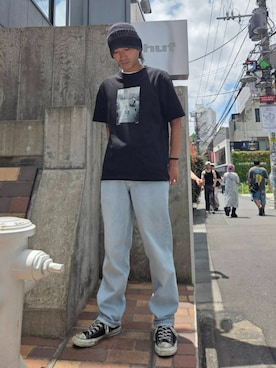 「HUF（ハフ）のアイテム」を使った、HUF JAPANさん（メンズ・173cm）の春コーディネート