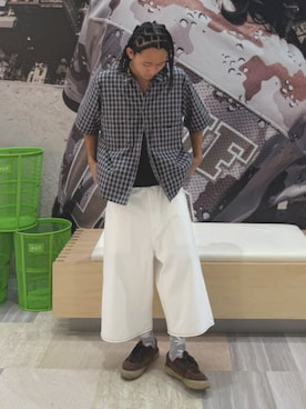 「HUF（ハフ）のアイテム」を使った、HUF JAPANさん（メンズ・172cm）の夏コーディネート