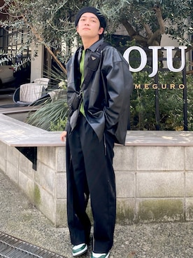 「ADER error（アーダーエラー）のアイテム（パンツ）」を使った、shujjjiさん（メンズ・169cm）の春コーディネート