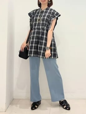 「a.v.v（アーヴェヴェ）のアイテム」を使った、a.v.v本社スタッフさん（レディース・150cm）の夏コーディネート