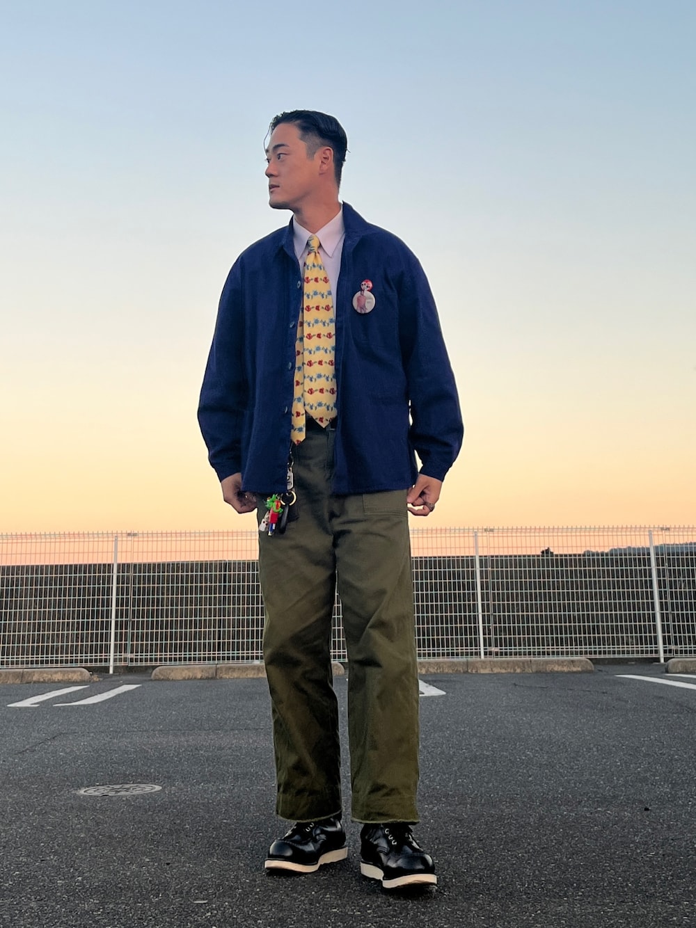 「休日スタイル、秋コーデ、今日のコーデ、カジュアルコーデ、お洒落さんとつながりたい、アメカジ、アメカジコーデ、秋服、秋🍁コーデ、大人コーデ、RED WING、古着、いいね、save、フォローお願いします🤑、秋、ジャケットスタイル」｜「古着のアイテム（その他、その他）」を使った、seanipさん（メンズ・176cm）の秋コーディネートの1枚目の写真