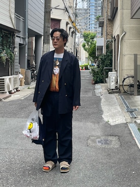 「GYMPHLEX（ジムフレックス）のアイテム（ジャケット/アウター）」を使った、seanipさん（メンズ・177cm）の春コーディネート