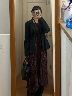 「アイテム（ワンピース/ドレス）」を使った、こことさん（レディース・152cm・20代）の冬コーディネート