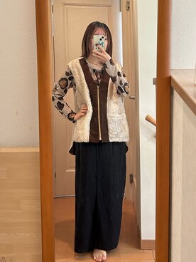 こことさん（レディース・152cm）の冬コーディネート