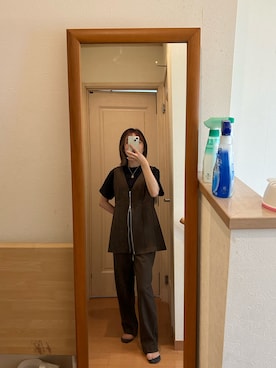 「アイテム（ベスト）」を使った、こことさん（レディース・152cm・10代）の秋コーディネート