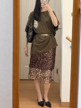 「SANSeLF（サンセルフ）のアイテム」を使った、こことさん（レディース・152cm）の秋コーディネート