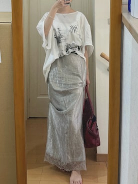 「agnes b.（アニエスベー）のアイテム」を使った、こことさん（レディース・152cm）の夏コーディネート