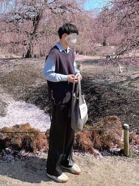 「ADER error（アーダーエラー）のアイテム（シューズ）」を使った、Ryuさん（メンズ・173cm）の秋コーディネート