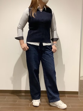 「アイテム（ビジネスシャツ）」を使った、BRICK HOUSE by Tokyo Shirts つくばイーアス店さん（レディース・173cm）の秋コーディネート