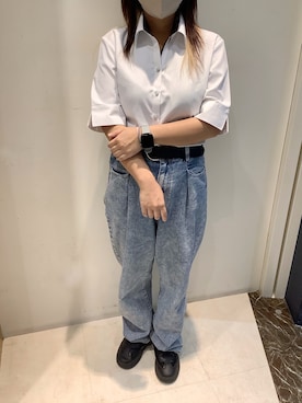 「アイテム（ビジネスシャツ）」を使った、BRICK HOUSE by Tokyo Shirts つくばイーアス店さん（レディース・151cm）の夏コーディネート