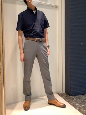 「アイテム（ビジネスシャツ）」を使った、BRICK HOUSE by Tokyo Shirts つくばイーアス店さん（メンズ・181cm）の夏コーディネート