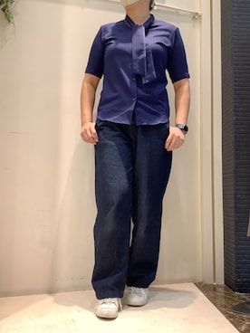 「ボウタイブラウス」｜BRICK HOUSE by Tokyo Shirts つくばイーアス店さん（レディース・173cm）の夏コーディネート