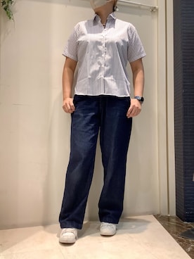 「アイテム（ビジネスシャツ）」を使った、BRICK HOUSE by Tokyo Shirts つくばイーアス店さん（レディース・173cm）の夏コーディネート
