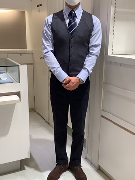 BRICK HOUSE by Tokyo Shirts 泉パークタウン・タピオ店さん（メンズ・170cm）の冬コーディネート