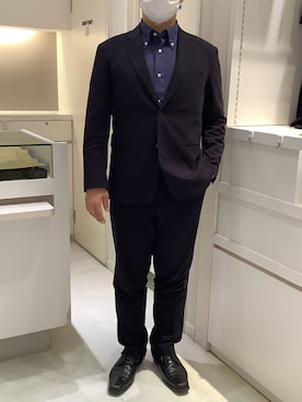 「アイテム（ビジネスシャツ）」を使った、BRICK HOUSE by Tokyo Shirts 泉パークタウン・タピオ店さん（メンズ・171cm）の秋コーディネート