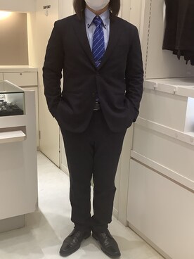 「ネクタイピン」｜BRICK HOUSE by Tokyo Shirts 泉パークタウン・タピオ店さん（メンズ・171cm）の冬コーディネート