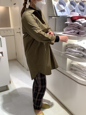 「BRICK HOUSE by TOKYO SHIRT」｜「アイテム（シャツワンピース）」を使った、BRICK HOUSE by Tokyo Shirts 泉パークタウン・タピオ店さん（レディース・164cm）の秋コーディネート