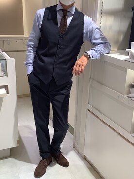 「ネクタイスタイル」｜BRICK HOUSE by Tokyo Shirts 泉パークタウン・タピオ店さん（メンズ・174cm）の秋コーディネート