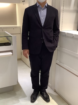 「アイテム（ビジネスシャツ）」を使った、BRICK HOUSE by Tokyo Shirts 泉パークタウン・タピオ店さん（メンズ・171cm）の秋コーディネート