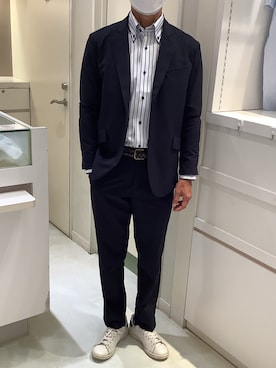 「アイテム（ビジネスシャツ）」を使った、BRICK HOUSE by Tokyo Shirts 泉パークタウン・タピオ店さん（メンズ・170cm）の夏コーディネート