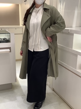 「ビジネススタイル」｜「アイテム（トレンチコート）」を使った、BRICK HOUSE by Tokyo Shirts 泉パークタウン・タピオ店さん（レディース・164cm）の春コーディネート