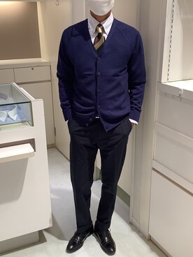 「アイテム（ビジネスシャツ）」を使った、BRICK HOUSE by Tokyo Shirts 泉パークタウン・タピオ店さん（メンズ・170cm）の秋コーディネート